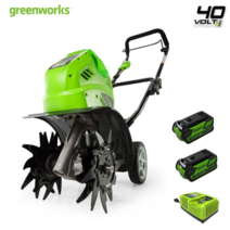 그린웍스 G-MAX 40V 충전 경작기 배토기 텃밭 관리기 농기계 배터리2팩, 6.0Ah 배터리2팩, 2개