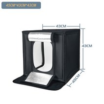 차량 루프박스 싼타페 호환 SH 40cm 스튜디오 사진 반지 LED 라이트 박스 5pc 컬러 배경 탁상 소프트 슈팅, 01 45CMx43CMx43CM