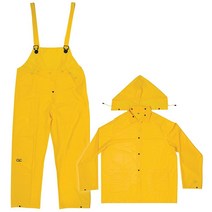 CLC 맞춤형 가죽 공예 레인 웨어 .20 MM 옐로우 3 피스 슈트 155440, Large