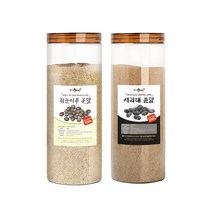 증안리약초마을 검은콩분말2종 쥐눈이콩 서리태 토종 햇곡물 블랙푸드, 1개, 검은콩분말 2종세트