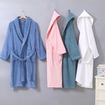 커플 극세사 샤워가운 실내 남녀 목욕타올, M, 그린블루