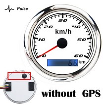 자동차속도계 UHD 헤드업디스플레이 호환 60 kmh GPS 속도계 주행 거리계 85mm 게이지 120 200 해양 보트, [04] No GPS-WS60KMH