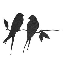 도로명주소판 건물주소 명패 금속 새 실루엣 동상 나무 삽화 뒤뜰 장식 정원 마당 파티오 장식품, 사랑 새