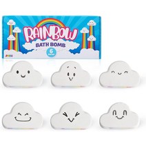 JOYIN Rainbow 배쓰 밤 기프트 세트 6 팩s 클라우드 Shaped Bubble