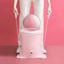 농막 카라반 캠핑용 비전기식 소형 휴대용 수동탈수기, 분홍색 대용량강화버전