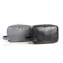 니어핀 점보 골프파우치 소가죽클러치백 대용량사이즈, 블랙