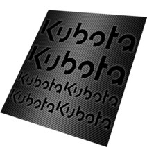 캐스퍼꾸미기 Kubota 다이 컷 스티커 엠블렘 디거 굴삭기 6 개 세트, 01 Black