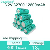 인산철 배터리 밧데리 100 원래 32700 12800mah 3.2v lifepo4 충전식 전문 리튬 철 인산염 전원 12.8ah 50a, 10개
