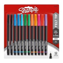 SHARPIE 펜 파인포인트(0.4mm) 모둠컬러 12카운트, 1 Count (Pack of 12)_Pens