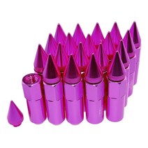 튜익스휠너트 자동차휠너트 범용 알루미늄 20 개대 12x1.5 스타일링 튜닝 60mm, 자주색