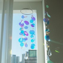 DIY 홀로그램 썬캐쳐 모빌 만들기 키트 2type [선캐쳐 재료 인테리어 소품 썬캐처 취미 크리스탈], 심플홀로그램썬캐쳐+펜치