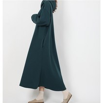 로잘린 [국내자체제작] 에이라인 후드 기모원피스 기모롱 포근한 특기모사용 2겹후드