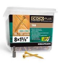 Deck Plus 48414 나무 나사 8 x 2인치 탠 2.26kg5파운드) 박스, #8 x 1-5/8