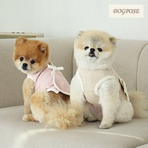 자체제작 강아지옷 러브누빔조끼, 색상:베이지|사이즈:S