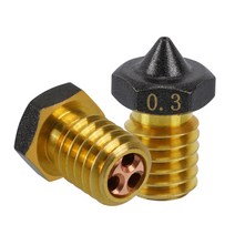 3D프린터필라멘트 3/2/1pcs CHT 노즐 E3D V6/MK8/V6 PTFE 황동 구리 0.2/0.3/0.4mm 흐름 압출기 1.75mm Hot, 05 0.6mm_09 3Pcs E3d V6(PTFE)