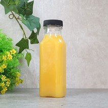 PET - 사각쥬스병 215ml (1개입) 페트병 투명용기 플라스틱병, 블랙, 1개