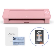 실루엣 카메오4 실루엣마스터가이드책자2종 동영상강좌 크래프트날 증정 시트지 토퍼 커팅기 프린터 기계, 핑크