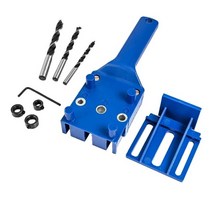 도웰링지그 도웰 지그 로케이터 드릴가이드woodworking dowel jig 209, 블루 세트