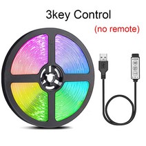 셀프 레일조명 레일등 마그네틱 주방 식물등 Led 스트립 조명 음악 동기화 RGB 5050 테이프 블루투스 제, 03 3 key control_02 1m