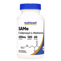 뉴트리코스트 SAM-E 400mg 무맛 캡슐, 120개입, 1개
