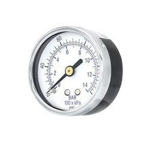PRO-EDGE INDUSTRIAL PNEUMATICS AND CONTROLS Dry Center Back Mount Pressure Gauge with 2