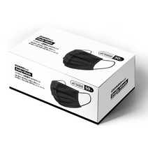 제로가드 가드플러스 국산 일회용 덴탈 마스크, 블랙, 50개