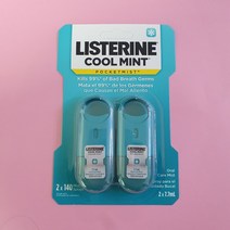 리스테린 포켓미스트 민트 스프레이 휴대용 가글 구강청결제 (7.7mlX2개) 국내배송