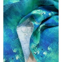 일본 수입 린넨 프린트 3color, BLUE