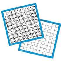 러닝리소스 1-100 수배열판 숫자판 코팅지 10매, 1팩(10매입)