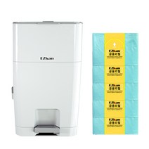 이지캔 기저귀 쓰레기통 27L + 5롤, 화이트