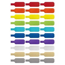 WrapIt Storage 미디엄 멀티 컬러 (30팩) 코드 라벨 와이어 케이블 태그 전자 제품 컴퓨터 등을 위한 정리용, Circles, Assorted Colors