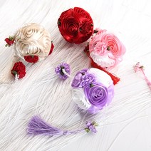 커튼몰 커튼장식용품 커튼악세서리 리본볼, 핑크