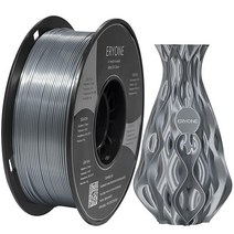 ERYONE 울트라 실크 PLA 필라멘트 3D 프린터용 1.75mm 허용 오차: ±0.03mm 1kg (2.2파운드)/스풀 블랙, B-silver