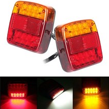 12V 26 LED 트레일러 후미등 왼쪽 및 오른쪽 미등 트럭 브레이크 정지 등 방향 지시등 번호판 램프 자, 한개옵션0, 한개옵션0