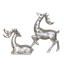 책상테이블 실내 모델하우스 침실 술장 공예 장식품 A스윙 설치함 사무실 팬시 마네키 매화 사슴 1718351241, 대 사슴 장식품 한쌍