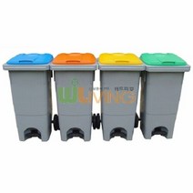 오너클랜 분리수거함(HDPE) (다용도함120L/페달형), 파랑/스치로폼