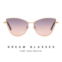 DG 메탈 고양이 눈 자외선 차단 선글라스 민낯 그라데이션 선글라스 9175 골드