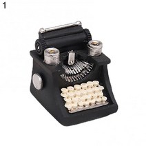 레트로 타자기 복고 빈티지 카페소품 감성 아날로그 레트로 장식 소형 인형 미니 디스플레이 금형 테이블, 01 1