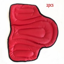 말안장 승마안장 안정커버 승마 안장 말 패드 액세서리 스폰지 하네스 두꺼운 내마 모성 충격 방지 쿠션 장, 02 Red 2pcs