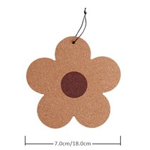 빨강잡화점 라탄 우드 코르크 꽃 예쁜 특이한 티코스터 감성 소품, 코르크 꽃 코스터(10cm), 1개