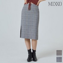 미쏘 사이드슬릿 체크스커트 MIWWH9913A
