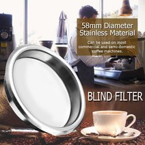 커피 부품 호환 58mm 머신 블랭크 필터/스테인리스 역 세척 블라인드 보울 액세서리