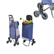 3륜 바퀴달린 핸드카트 시장바구니 쇼핑가방, 와인 스트라이프