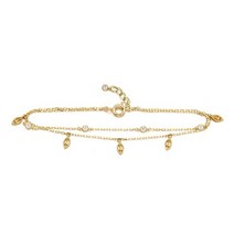 로이드 [고급스로움]이중체인 월계수큐빅 팔찌