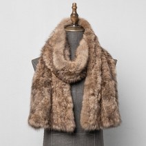 고급밍크 겨울 럭셔리 수입 밍크 퍼 도톰 짜임 머플러 남성 롱 기모 빅 넥워머
