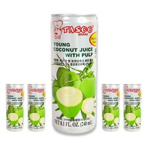 타스코 영 코코넛 주스 240ml 1캔 태국음료, 단품, 단품