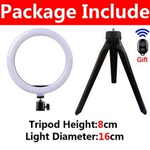 LED 셀카 링 라이트 USB 밝기 조절 사진 채우기 조명 서클 램프 메이크업 유튜브 비디오 라이브 원격 삼각대 포함 원격 촬영 가능, 01 WHITE, 01 WHITE