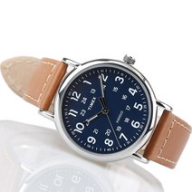 타이맥스 위캔더 아날로그 남녀공용 가죽시계