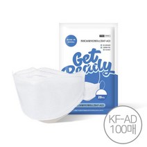겟레디마스크 겟레디 KF-AD 황사 방역 비말차단용 마스크 100매 대형, 단품없음
