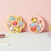 금홍팬시 BT21 실리콘 손거울 제작 꾸미기 원형, 옐로우/255749
